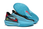 Side and outsole view showing the blue tread pattern, red Nike swoosh, and ZoomX marking.