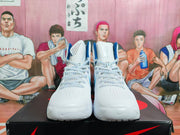 Front view showing the perforated panels, patterned laces, and Hyperdunk tongue branding