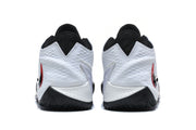 Rear view showing the black heel panels and textured outsole