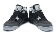 Front view of the pair showing black laces, white tongue labels and grey toe sections.