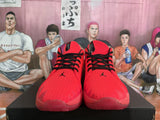 Jordan Red and Black Low-Top Basketball Sneakers