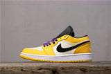 Jordan 1 Low Yellow White Black 553558-700 Sneakers