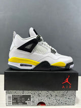 Jordan Air Jordan 4 White Yellow Retro Basketball Sneakers IO2468-102