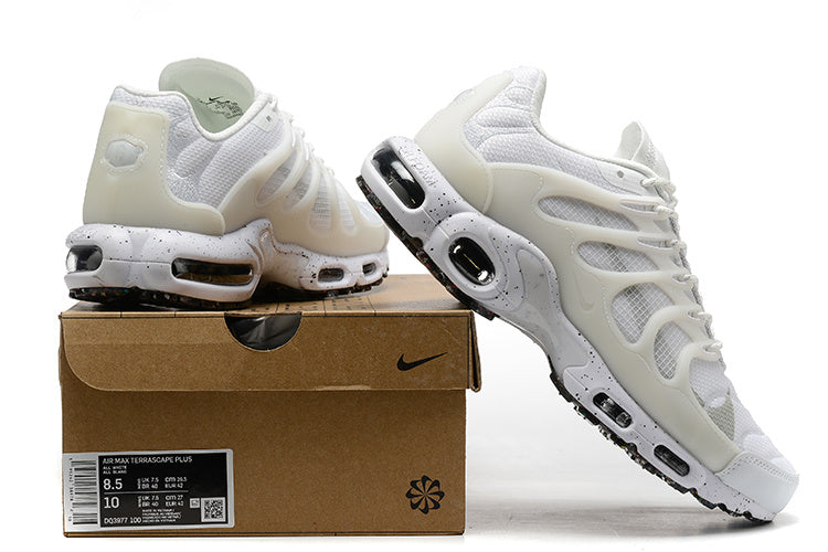 Nike Air Max Terrascape Plus sneakers shown with the box; the box label displays a size.