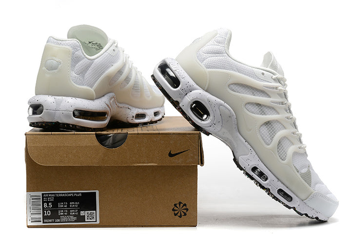 Nike Air Max Terrascape Plus sneakers shown with the box; the box label displays a size.