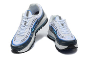 Pair of Nike Air Max sneakers shown from the front.