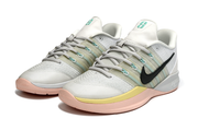 White and mint Nike Sabrina 3 shoes shown from the front