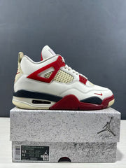 Side profile of the sneaker beside its box, with the photographed box label visibly showing EU 42 and US 8.5.