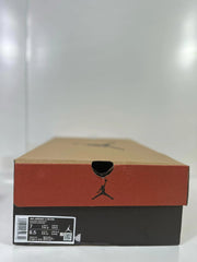 Shoebox label showing Air Jordan 12 Retro, Black/Wolf Grey, style code CT8013-019, and sample sizing