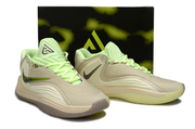 Cream and lime Nike Giannis Immortality 7 shoes with a patterned display box