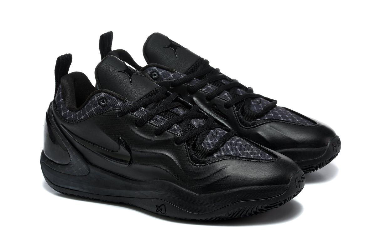 Pair of black Nike 511-style basketball sneakers shown from a three-quarter front angle.
