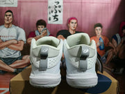 Rear view showing padded collars and heel details