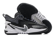 Black Nike Anthony Edwards 2 basketball shoes with white and grey details.