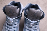Close-up of the tongues showing molded Jordan branding, padded collars, and lace toggles.