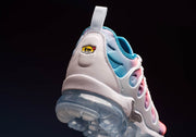 Rear angled close-up showing the heel tab and clear-looking sole