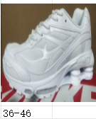 Small product photo of a white Nike sneaker with the size range text 36–46.