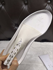 Close-up of the underside of a shoe insole