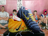 Nike LeBron 12 Basketball Shoes, Yellow and Blue Mismatched Pair