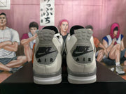 Rear view showing speckled grey heel panels, Nike branding, and Air lettering