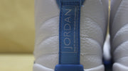 Close-up of the Jordan heel tab with vertical branding.