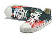 Pair of split-toe low-top sneakers shown from front and side.