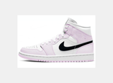 Jordan BQ6472 High-Top Sneakers Pink and White
