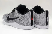 Rear and side views showing the patterned upper and heel details