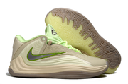 Cream and lime Nike Giannis Immortality 7 shoe with outsole view