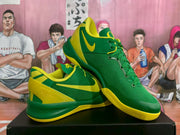 Angled view of the paired sneakers showing the lace-up design, Swoosh branding, and contrasting soles.