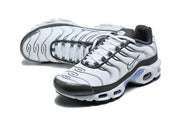 Nike Air Max Plus sneakers shown from above at an angle.