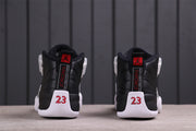 Rear view showing red 23 heel details and black-and-white construction.