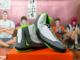 Nike Wrestling Shoes Gray Black Volt Green High Top