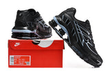 Nike Shox R4 Black and Light Blue Sneakers