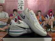 Angled side view showing the textured upper, black Swoosh, heel details, and outsole.