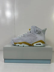 Opposite side profile showing the perforated upper, high-top collar and gold detailing.