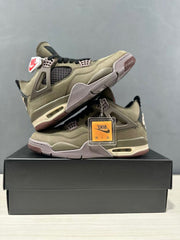 Stacked display of the sneakers showing the side panels, laces, hangtags, and outsole edges.