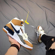 Angled side view of the Air Jordan Legacy 312 with a visible heel unit