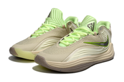 Pair of cream and lime Nike Giannis Immortality 7 basketball shoes