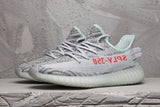 Yeezy 350 V2 Sneakers in Gray with Mint Accents