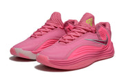 Pair of pink Nike Giannis Immortality 7 basketball shoes