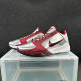 Nike Kobe High School Basketball Sneakers Silver Red