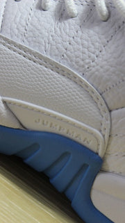 Close-up of the side panel embossed with Jordan branding.