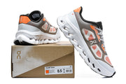 On Cloudswift Remix shoes beside a box showing a US size 8.5 label.