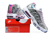 Nike Air Max 95 sneakers displayed with a shoe box showing sample size 8.5 and model text