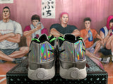 Nike Neon Green and Silver Sneakers