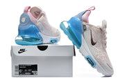 Nike Air Max 270 Premium sneakers displayed beside a shoe box with a size label