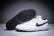 White Jordan sneakers showing the dark rubber outsole and circular traction pattern.