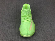 Top view showing the laces, knit-look upper, and side stripe detail.