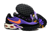 Pair of Nike Air Max Plus Utility sneakers shown from the side and underside.