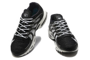 Front views showing the black mesh toe, white laces and sculpted side overlays